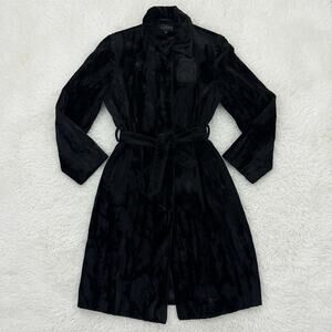 Gallery Women's Black Midi Faux Fur Coat - Size S
 b85